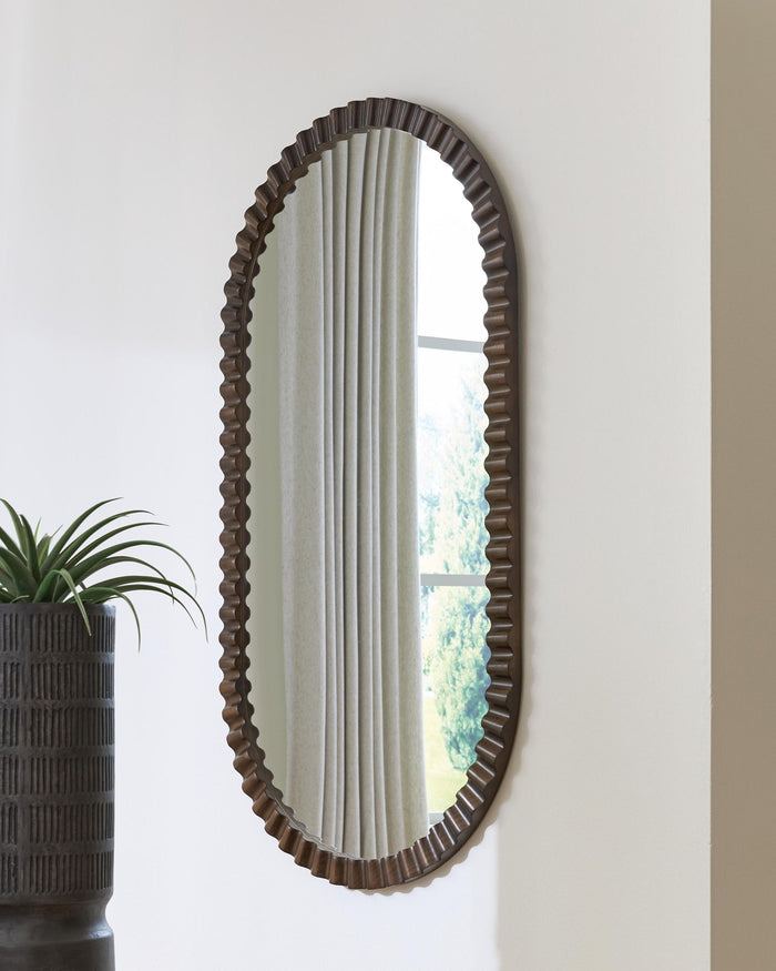 Clorington - Accent Mirror - Dark Brown image 2