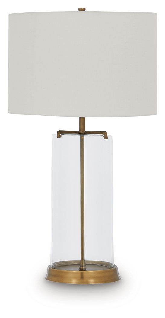 Gizeh - Glass Table Lamp - Clear / Gold Finish image 1