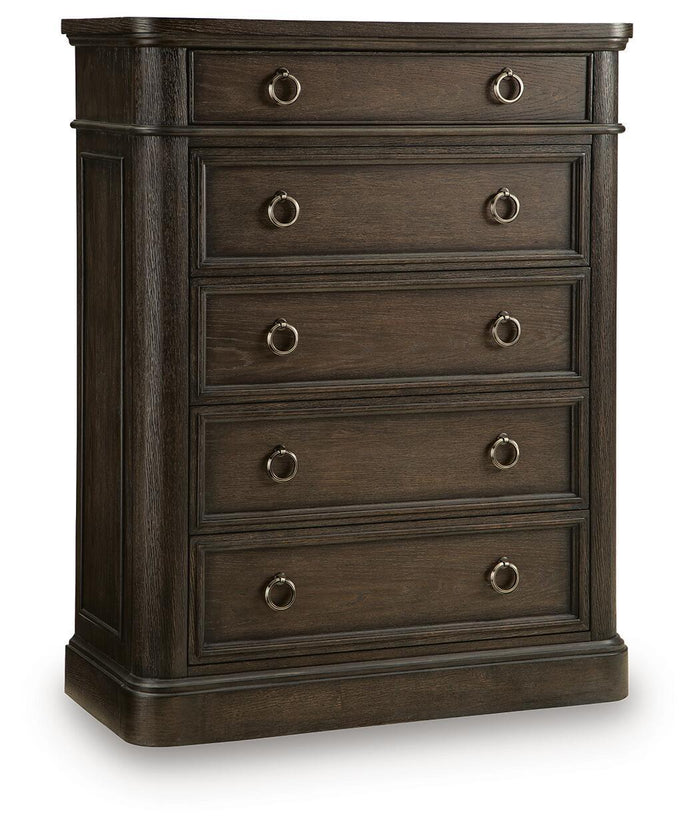 Wickenger - Five Drawer Chest - Dark Brown image 1