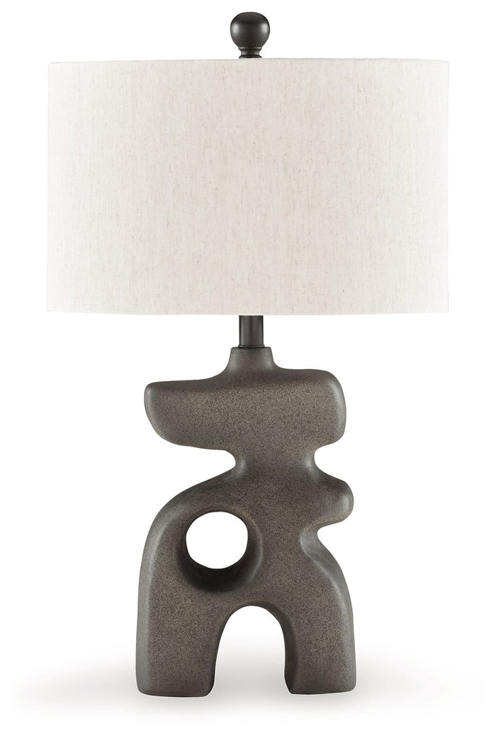 Danacy - Paper Table Lamp - Distressed Black image 1