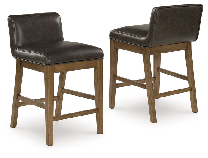 Cabalynn - Upholstered Barstool (Set of 2) - Two-tone Brown image 4