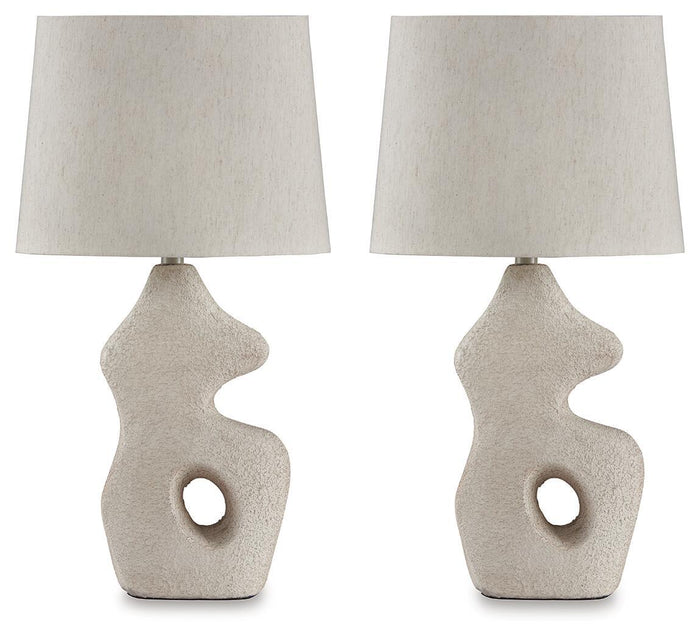 Chadrich - Paper Table Lamp (Set of 2) - Antique Beige image 1