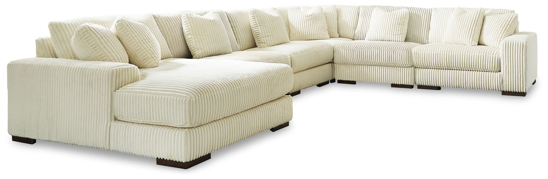 Beige / 6 Pc. Left Arm Facing Corner Chaise Sectional