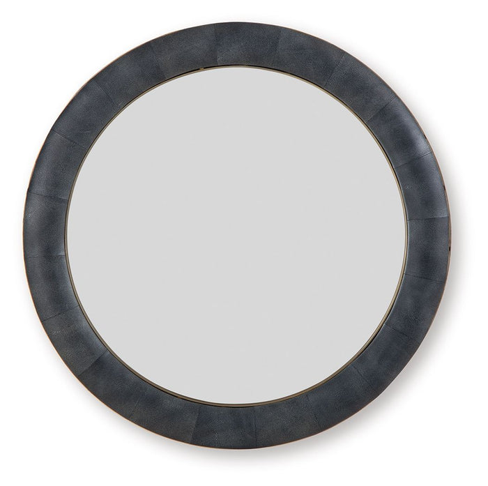 Corinsworth - Accent Mirror - Charcoal / Brass Finish image 1