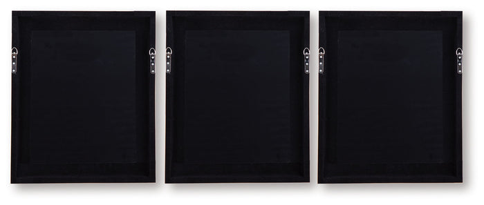 Hendridge - Wall Art Set (Set of 3) - Taupe / White image 4