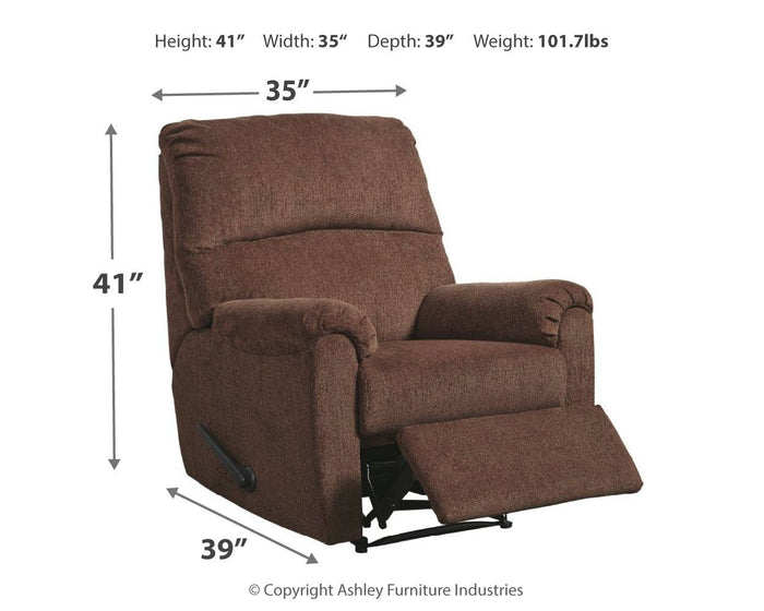 Nerviano - Zero Wall Recliner - Fabric - Chocolate image 3