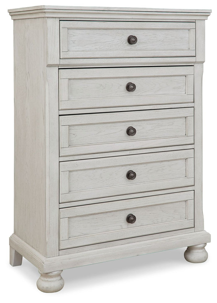 Robbinsdale - Five Drawer Chest - Youth - Antique White image 1