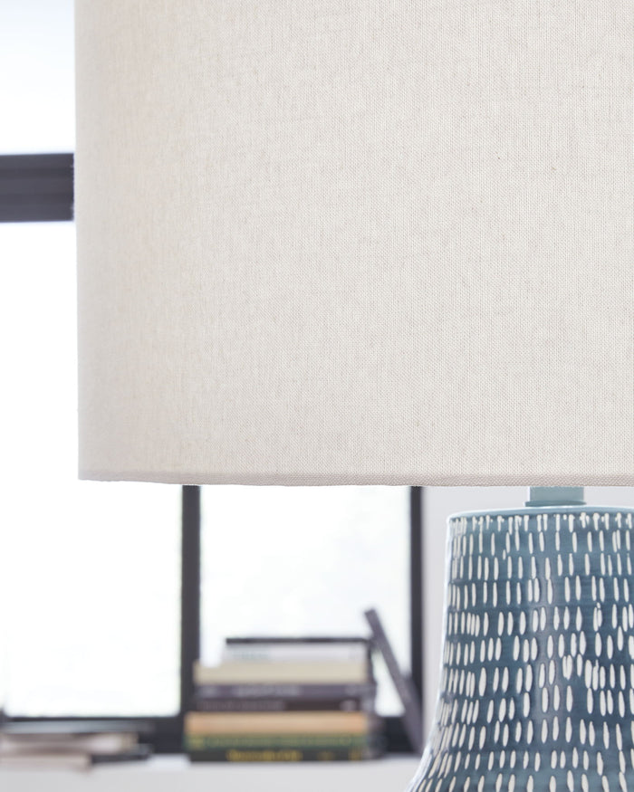Schylarmont - Metal Table Lamp - Antique Gray / White image 3