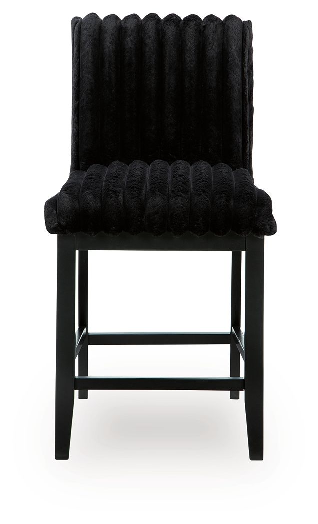 Mervannie - Upholstered Barstool (Set of 2) - Black image 4