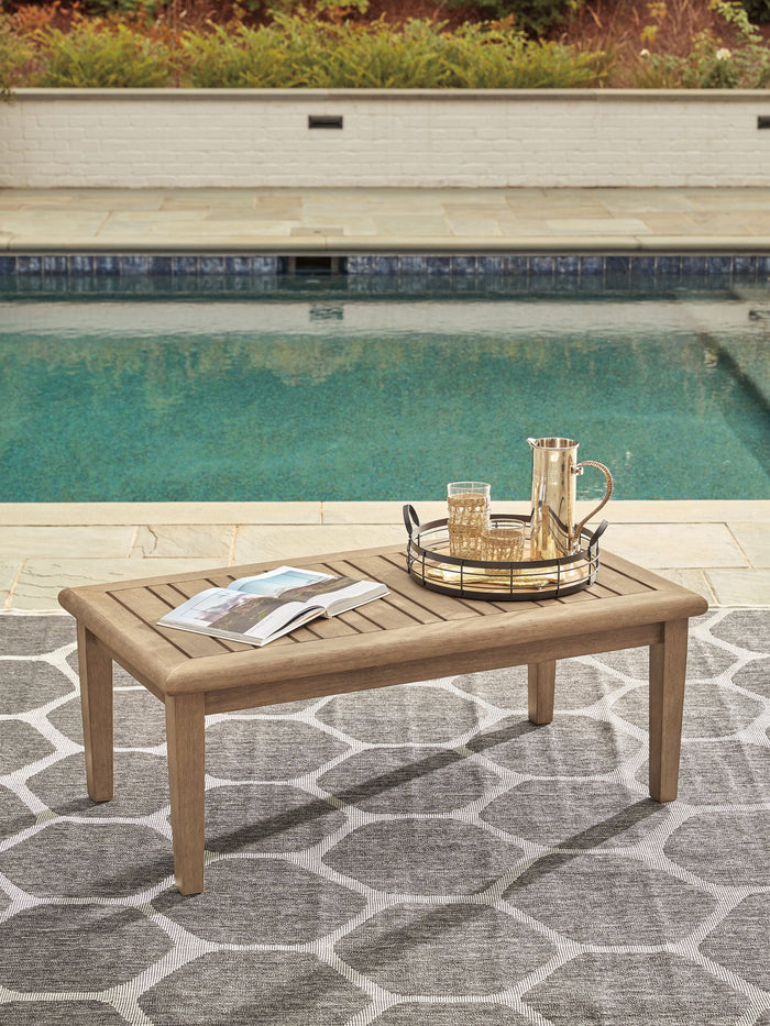 Carter Hall - Rectangular Cocktail Table - Beige image 3