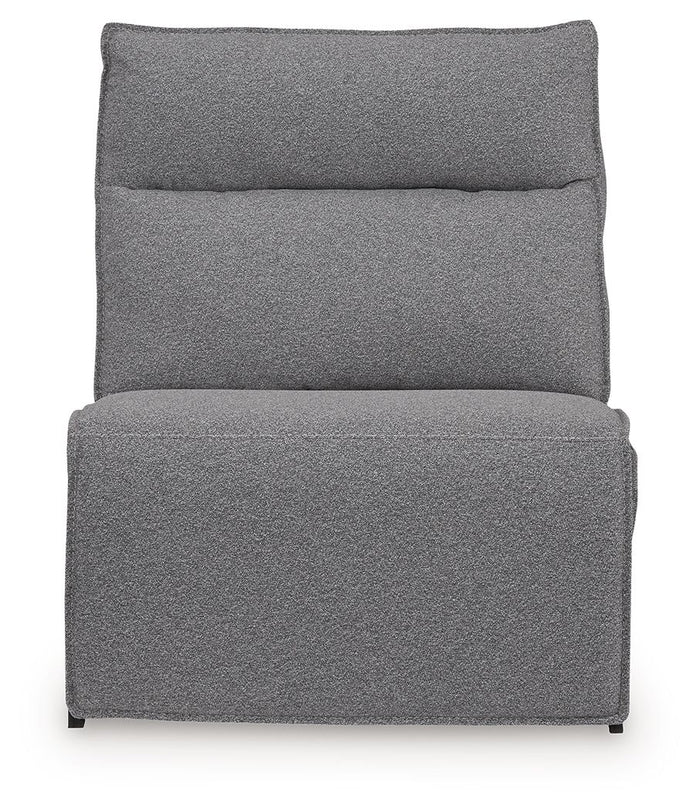 Modmax II - 8-Piece Power Reclining Sectional With LAF Press Back Power Chaise And Console - Salt And Pepper image 3