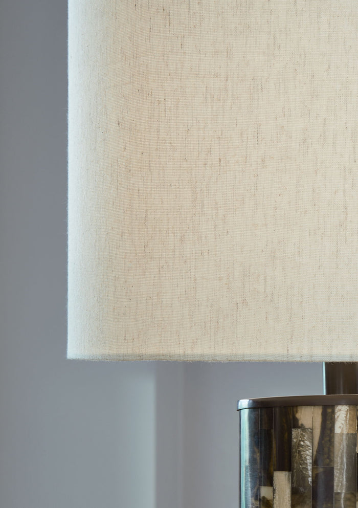 Ellford - Poly Table Lamp - Black / Brown / Cream image 3
