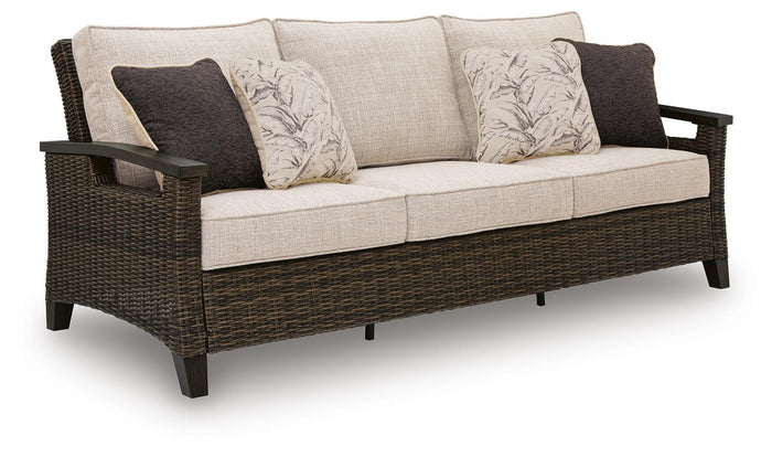 Monterey Point - Sofa With Cushion - Dark Brown image 1