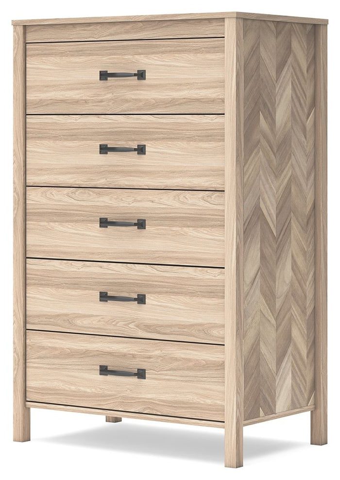 Battelle - Five Drawer Chest - Tan image 4