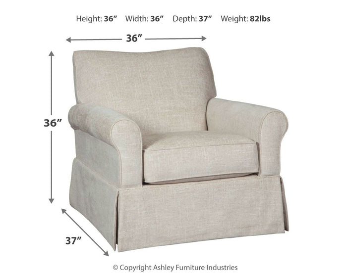 Searcy - Swivel Glider Accent Chair - Quartz image 3