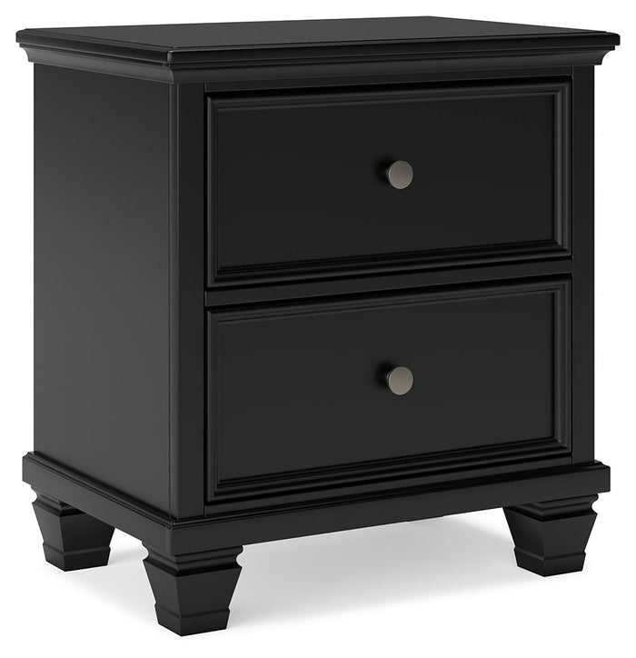 Lanolee - Two Drawer Nightstand - Black image 1