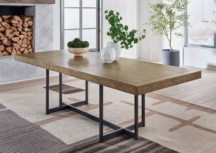 Tomtyn - Rectangular Dining Room Extension Table - Light Brown image 4