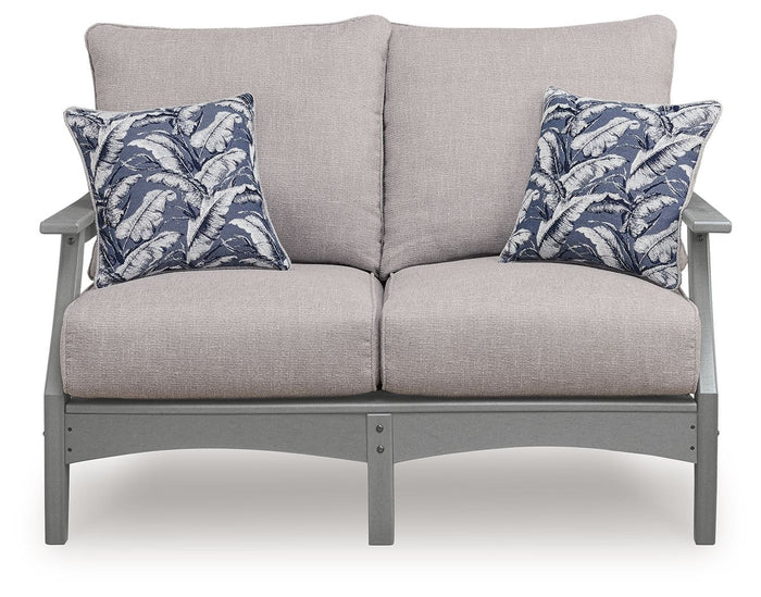 Cove Beach - Loveseat With Cushion - Gray image 3