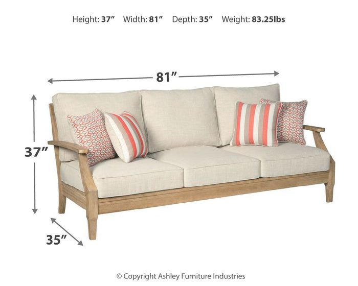 Clare View - Sofa with Cushion - Beige image 4
