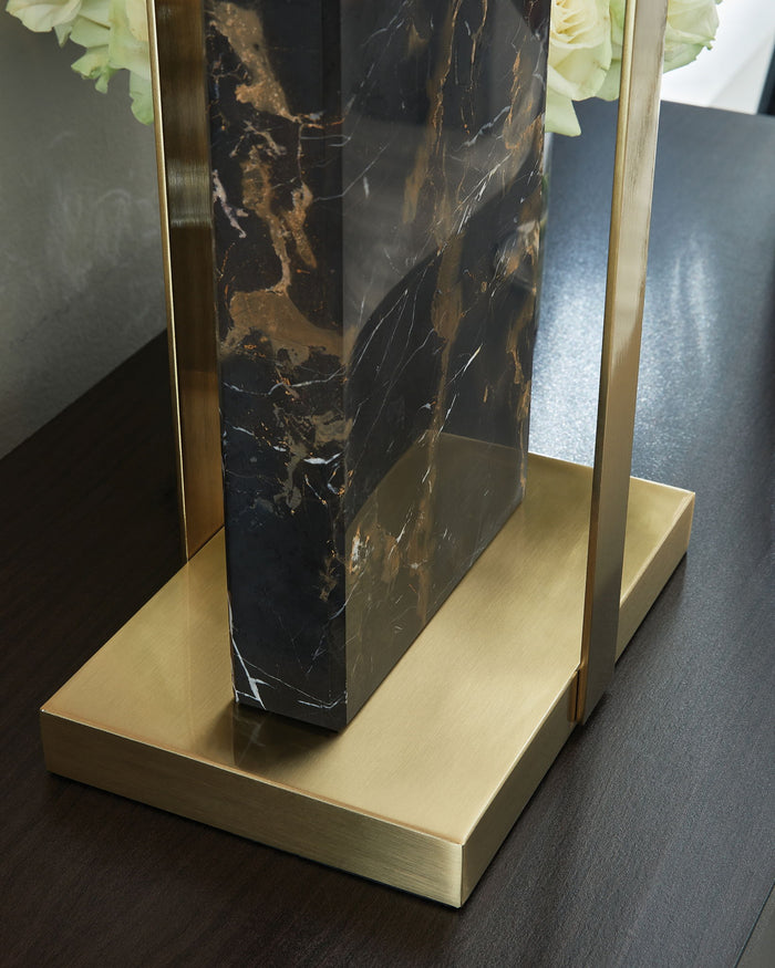 Neonish - Marble Table Lamp - Black / Gold Finish image 4