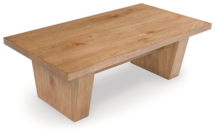 Kristiland - Rectangular Cocktail Table - Light Brown image 4