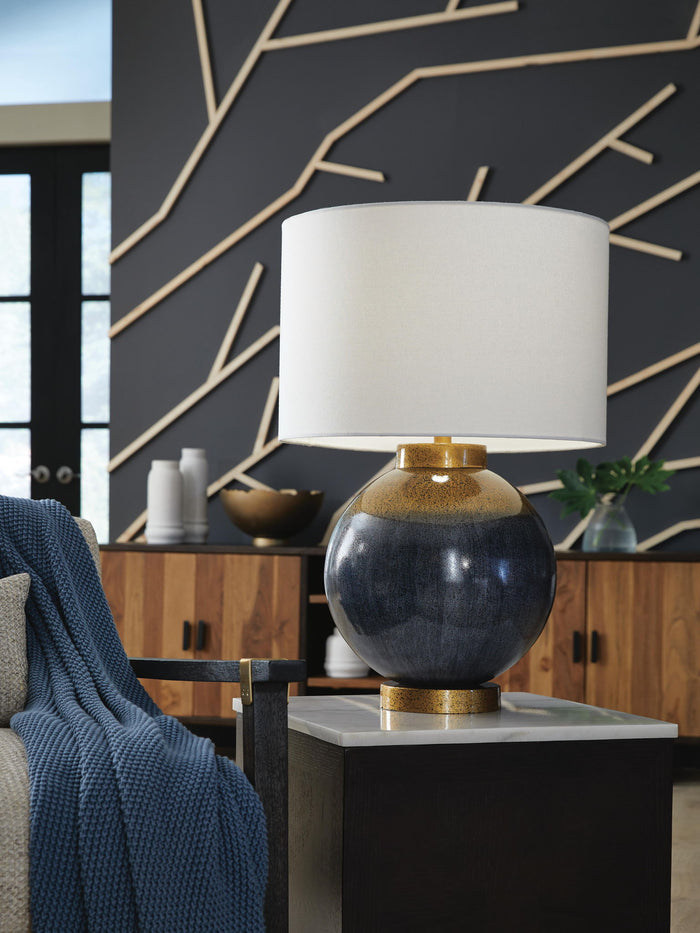 Adara - Metal Table Lamp - Blue / Gold Finish image 4