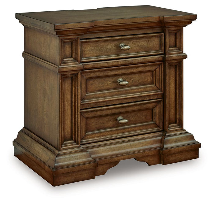 Frantanna - Three Drawer Night Stand - Brown image 1