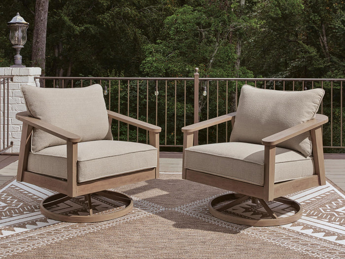 Harmony Headlands - Swivel Lounge With Cushion - Natural / Gray image 4