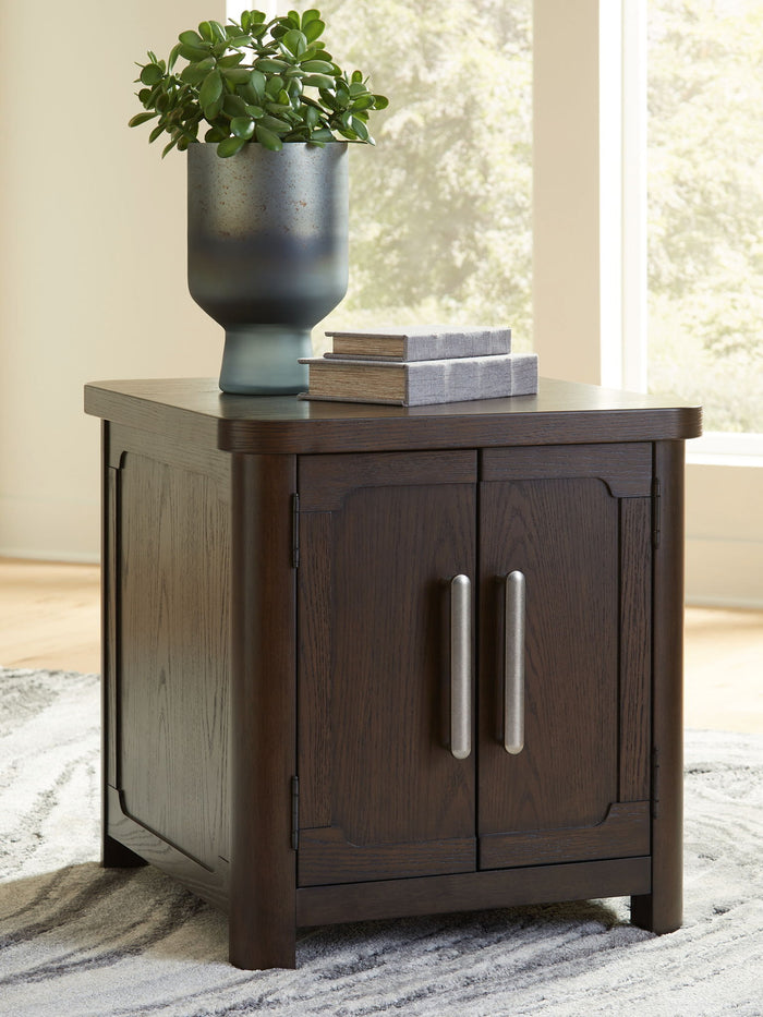 Breckington - Rectangular 2-door End Table - Dark Brown image 4