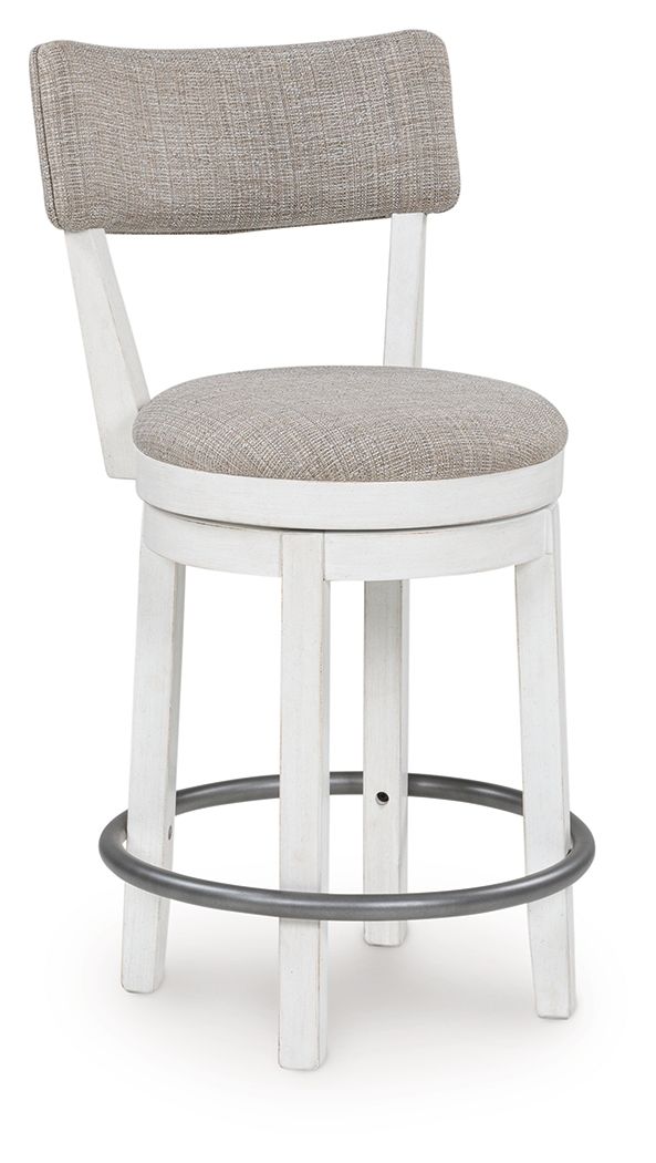 Robbinsdale - Upholstered Swivel Barstool (Set of 2) - Antique White image 3