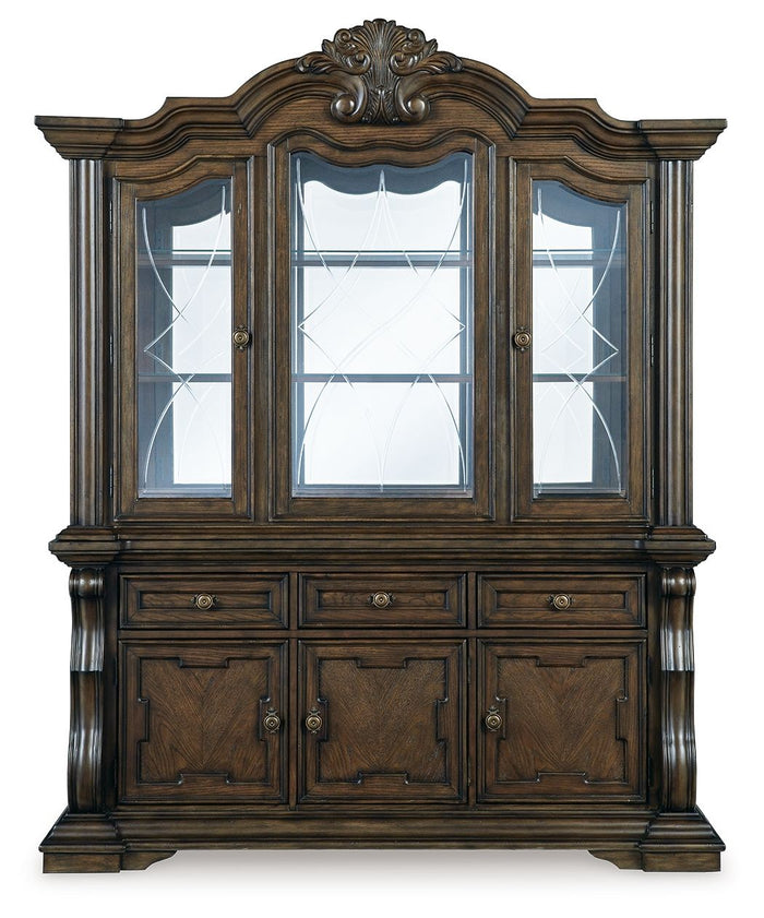 Maylee - Dining Buffet And Hutch - Dark Brown image 4