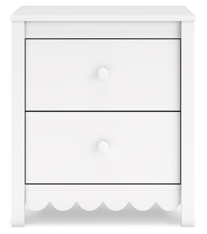 Hallityn - Two Drawer Night Stand - White image 3