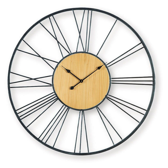 Brockett - Wall Clock - Black / Natural image 3