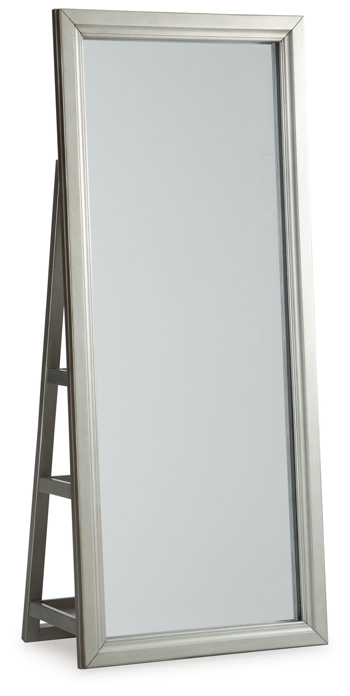Evesen - Floor Standing Mirror With Storage - Champagne image 1