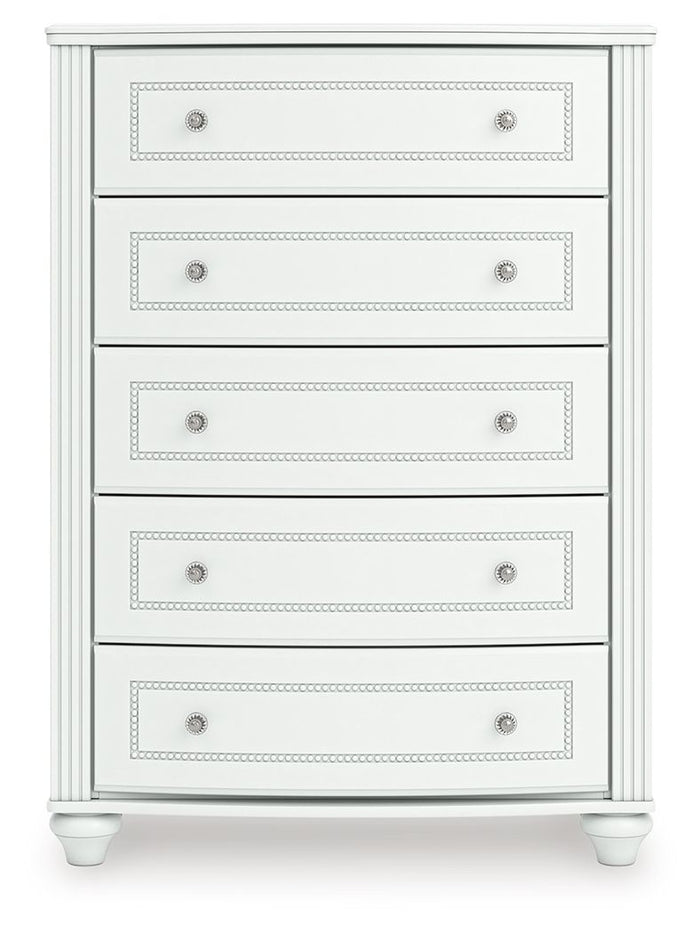Kozlani - Five Drawer Chest - White image 4