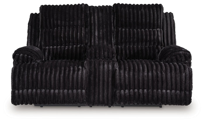 Rhine Falls - Double Reclining Power Loveseat With Console - Onyx image 4