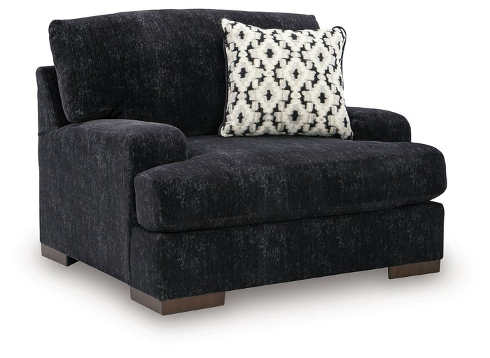 Whitmore Manor - Chair And A Half - Black Pearl image 1