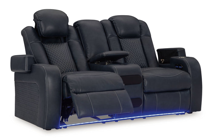 Fyne-dyme - Power Reclining Loveseat With Console/Adj Hdrst image 7