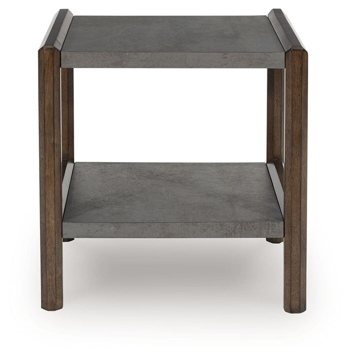 Kallenny - Rectangular End Table - Brown / Gray image 4