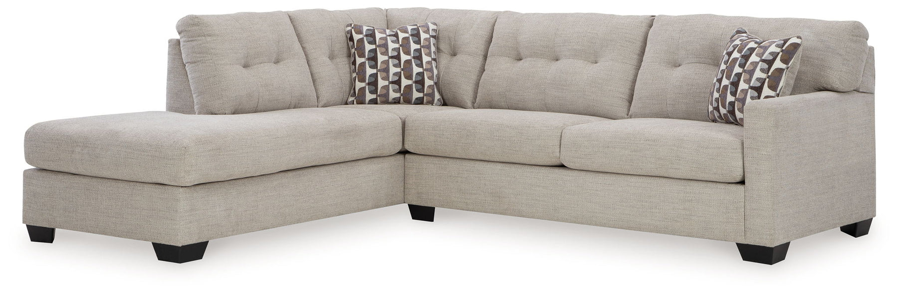 Pearl Silver / 2 Pc. Left Arm Facing Corner Chaise Sectional