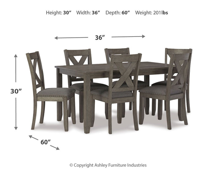 Caitbrook - RECT DRM Table Set (Set of 7) - Gray image 4