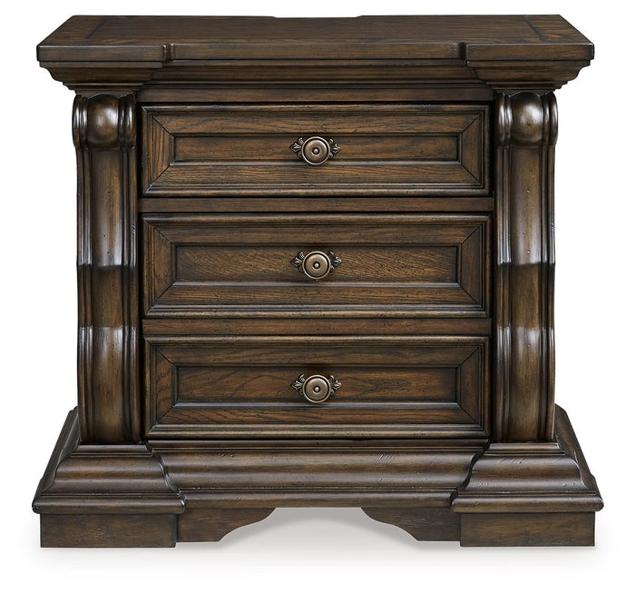 Maylee - Three Drawer Night Stand - Dark Brown image 4