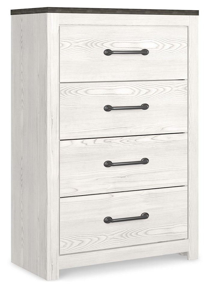 Gerridan - Four Drawer Chest - White / Gray image 4