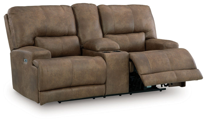 Beckley Place - Power Reclining Loveseat With Console / Adjustable Headrest - Earth image 4