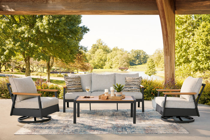 Carmel Highlands - Sofa, Chairs, Table Set (Set of 4) - Dark Brown image 2