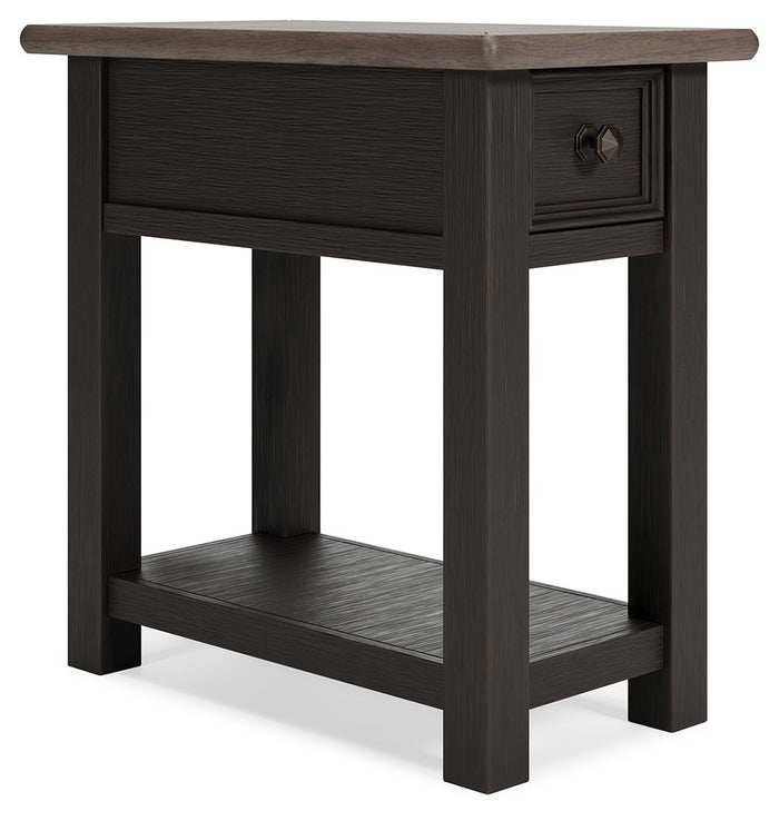 Tyler Creek - Chair Side End Table - Black / Gray image 1