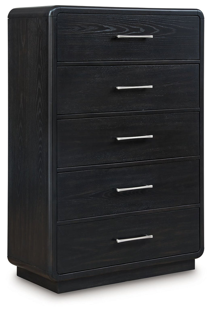 Rowanbeck - Five Drawer Chest - Black image 1
