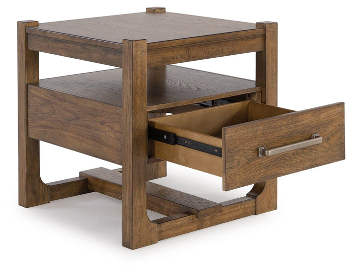 Cabalynn - Square End Table - Light Brown image 4