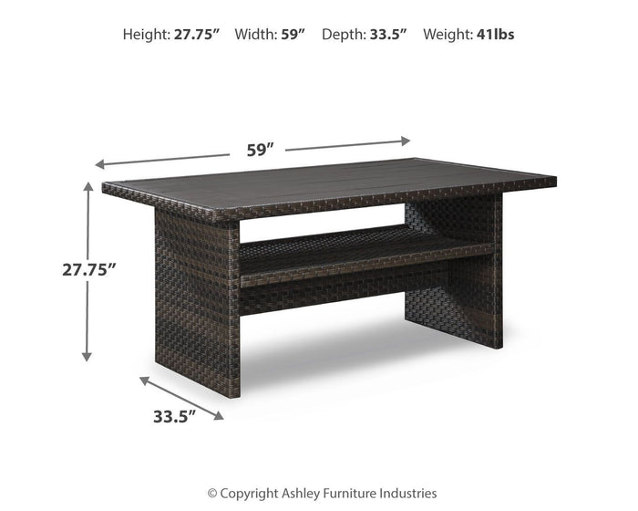 Easy Isle - RECT Multi-Use Table - Dark Brown / Beige image 3