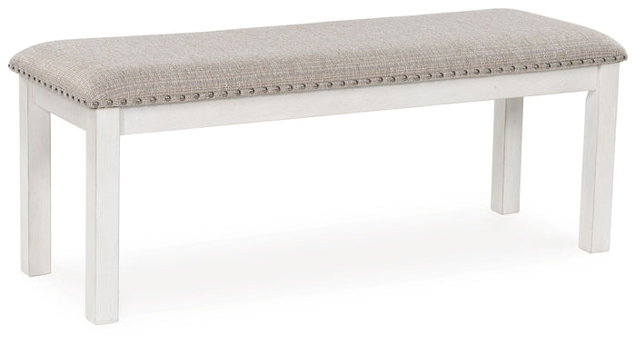 Robbinsdale - Large Upholstered Dining Room Bench - Antique White image 1